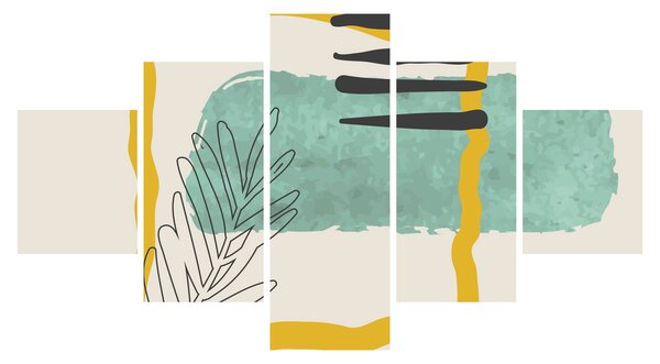 Obraz - Abstraktní listy N⁰2 (125x70 cm)