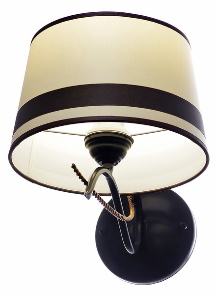 Light for home - Nástěnné světlo 14701 "Susie", 1x60W, E27, černá, zlatá, patina