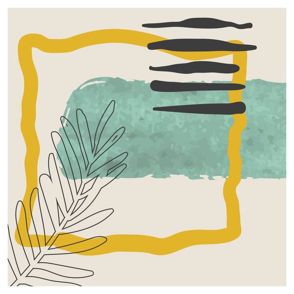 Obraz - Abstraktní listy N⁰2 (30x30 cm)