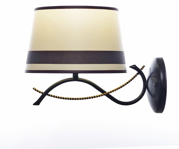 Light for home - Nástěnné světlo 14701 "Susie", 1x60W, E27, černá, zlatá, patina