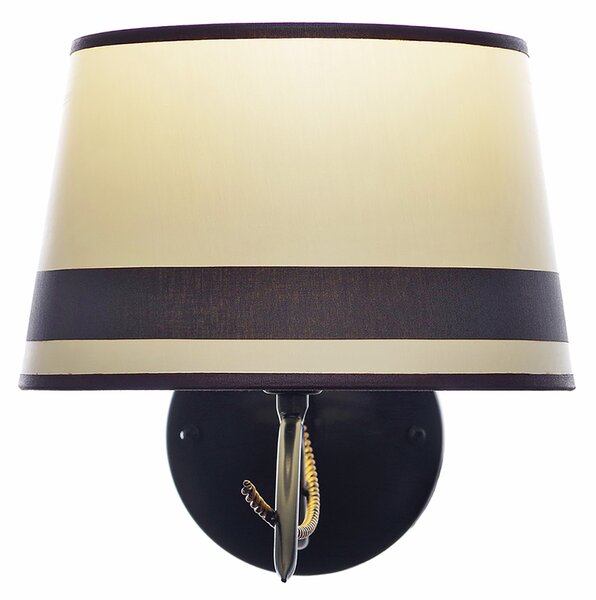 Light for home - Nástěnné světlo 14701 "Susie", 1x60W, E27, černá, zlatá, patina