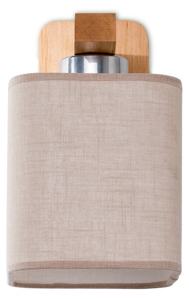 Light for home - Dřevěné nástěnné svítidlo z přírodního buku., 1x40W, E27, Přírodní buk