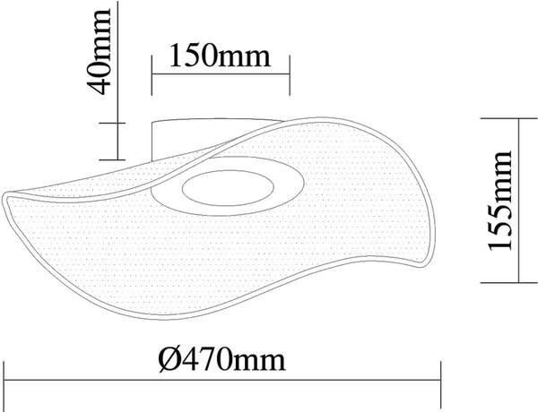 Altavola Design Velo stropní světlo 1x30 W průhledná-zlatá LA101/CE1_gold