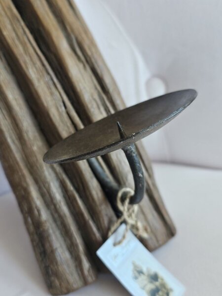 Dřevěný nástěnný svícen Grimaud Unit křivý - 12*10*43 cm - Chic Antique
