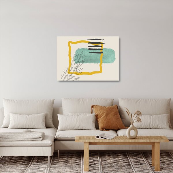 Skleněný obraz - Abstraktní listy N⁰2 (70x50 cm)