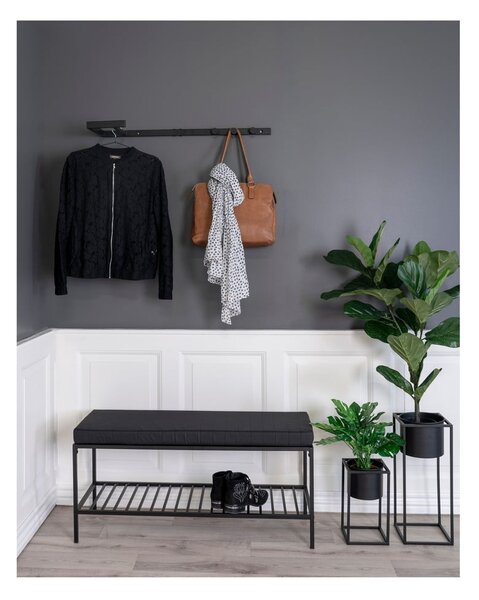 Černý kovový nástěnný věšák Trento – House Nordic