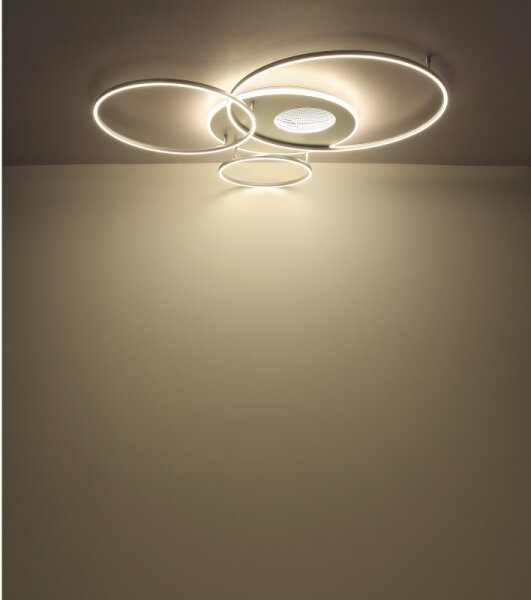 Globo 48466-70A - LED Stm. stropní svítidlo INVERTINA LED/70W/230V stříbrná + DO