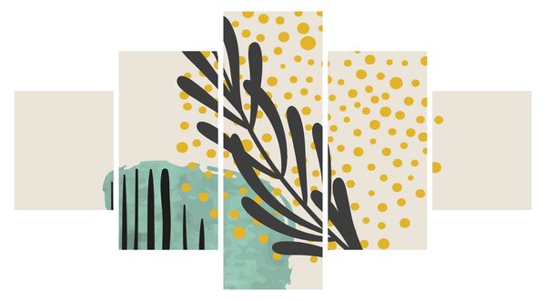 Obraz - Abstraktní listy N⁰3 (125x70 cm)