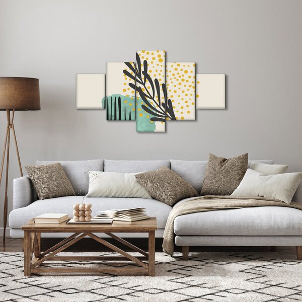Obraz - Abstraktní listy N⁰3 (125x70 cm)