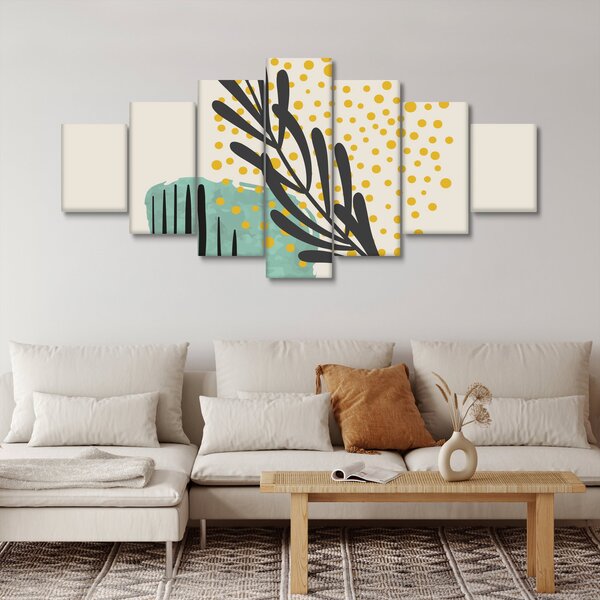 Obraz - Abstraktní listy N⁰3 (210x100 cm)
