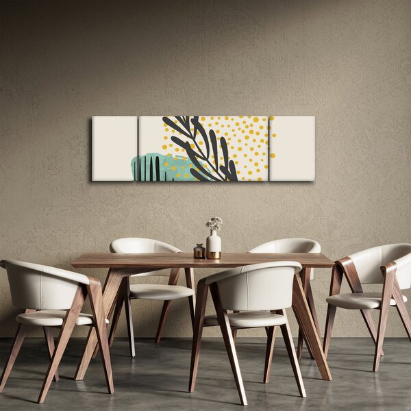 Obraz - Abstraktní listy N⁰3 (170x50 cm)