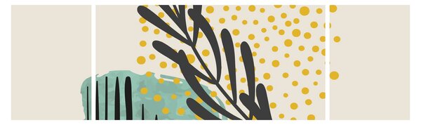 Obraz - Abstraktní listy N⁰3 (170x50 cm)