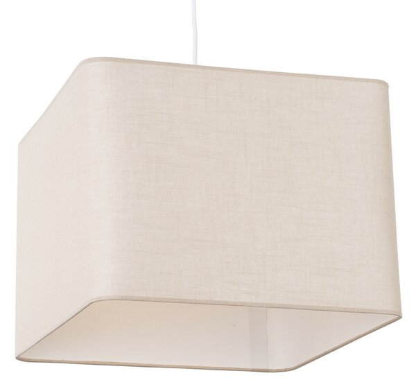Light for home - Závěsné svítidlo na lanku s lneneným stínidlem 60999 "HOTEL", 1x60W, E27, Bílá