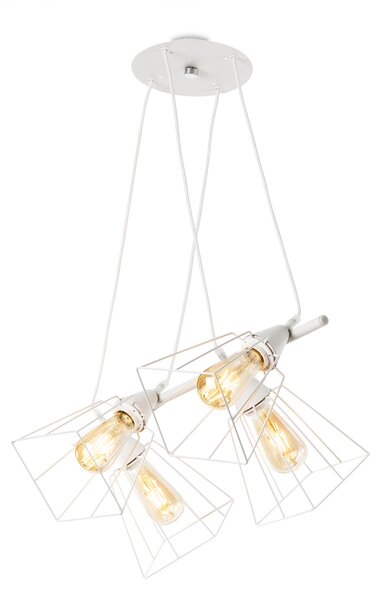 Light for home - Závěsné svítidlo na lankách 40404 "MATRIX", 4x60W, E27, Bílá