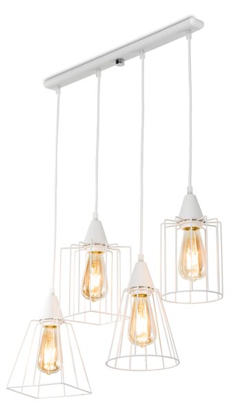 Light for home - Závěsné stropní svítidlo 40604 "MATRIX", 4x60W, E27, Bílá