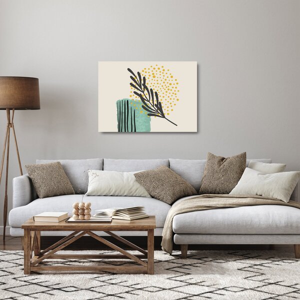 Skleněný obraz - Abstraktní listy N⁰3 (70x50 cm)
