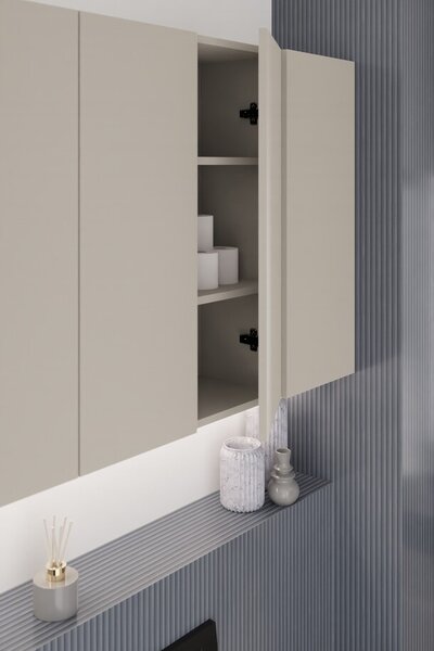 Comad Závěsná horní koupelnová skříňka Dalia Cashmere 80-30-1D kašmírová