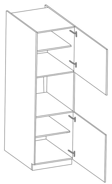 Kuchyňská skříň na vestavnou troubu LAILI - šířka 60 cm, bílá / dub artisan
