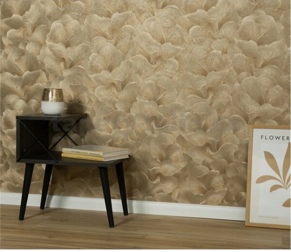 Vliesové tapety na zeď GMK Fashion for walls 5 10527-30, rozměr 10,05 m x 0,53 m, florání vzor metalicky zlatý, Erismann
