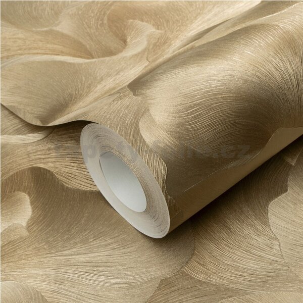 Vliesové tapety na zeď GMK Fashion for walls 5 10527-30, rozměr 10,05 m x 0,53 m, florání vzor metalicky zlatý, Erismann