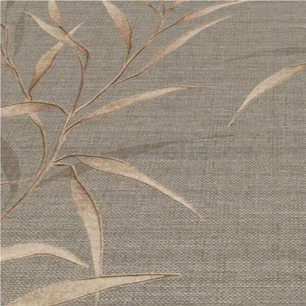 Vliesové tapety na zeď GMK Fashion for walls 5 10528-11, rozměr 10,05 m x 0,53 m, lístky niklové na béžovém pokladu, Erismann