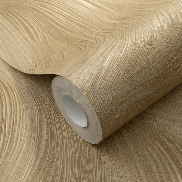 Vliesové tapety na zeď GMK Fashion for walls 5 10522-30, rozměr 10,05 m x 0,53 m, jemné vlnovky zlaté, Erismann