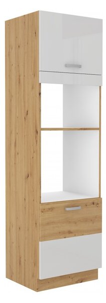 Skříň na vestavné spotřebiče ADARA - šířka 60 cm, bílá / dub artisan