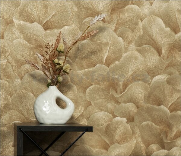 Vliesové tapety na zeď GMK Fashion for walls 5 10527-30, rozměr 10,05 m x 0,53 m, florání vzor metalicky zlatý, Erismann