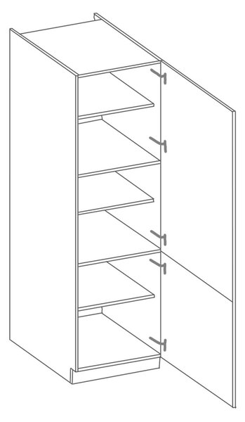 Potravinová skříň ULLERIKE - šířka 60 cm, šedá