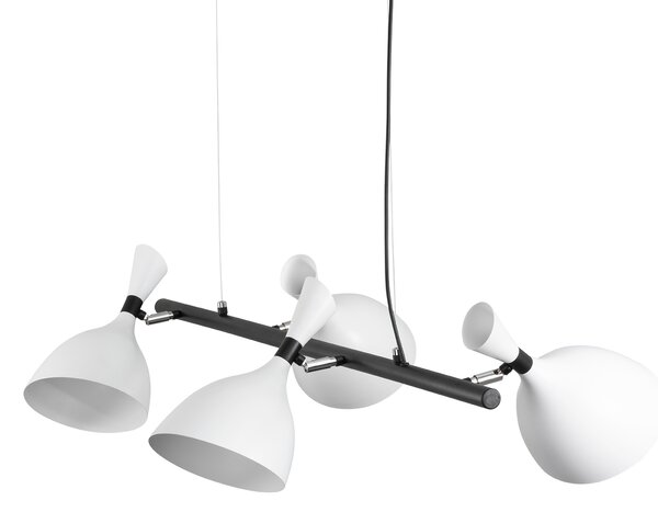 Light for home - Závěsné svítidlo na lankách 10403 "TURIN", 4x40W, E14, Černá + bílá