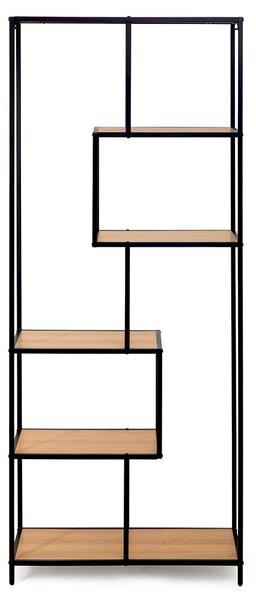 Noela Knihovna regál asymetrická ARCANA 185x77 přírodní