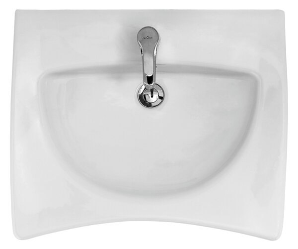 Cersanit Etiuda umyvadlo 66x55 cm klasický pro osoby se zdravotním postižením bílá K11-0041