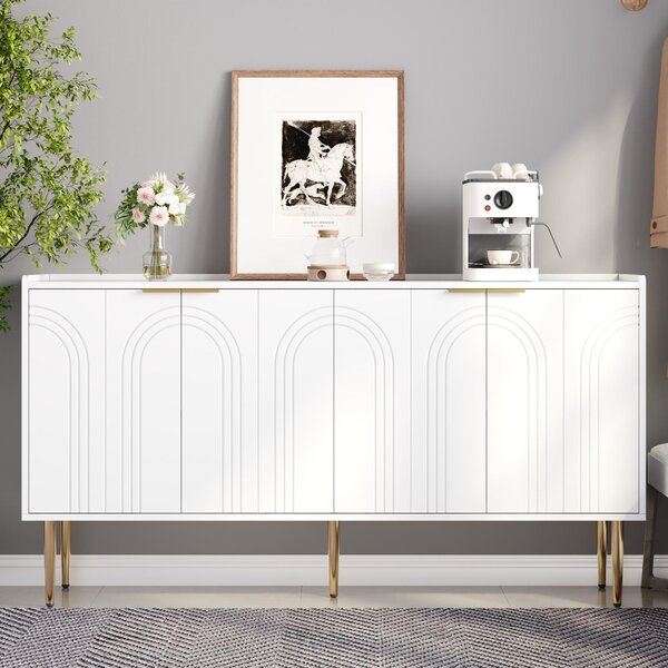 Fortuna Lai Moderní a jednoduchý příborník Moderní příborník Skříň Příborník Úložný prostor Bufet Obývací pokoj Sada, 140L x 38B x 75H (cm)