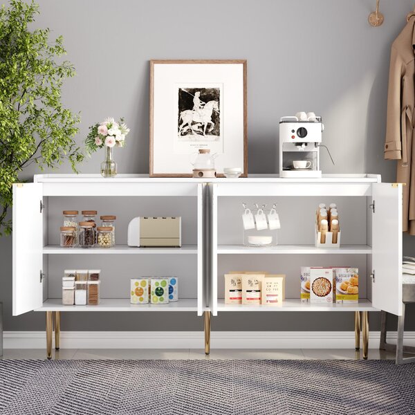 Fortuna Lai Moderní a jednoduchý příborník Moderní příborník Skříň Příborník Úložný prostor Bufet Obývací pokoj Sada, 140L x 38B x 75H (cm)
