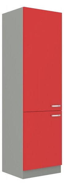 Skříň na vestavnou lednici ULLERIKE - šířka 60 cm, červená / šedá