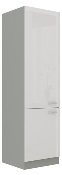 Potravinová skříň ULLERIKE - šířka 60 cm, bílá / šedá