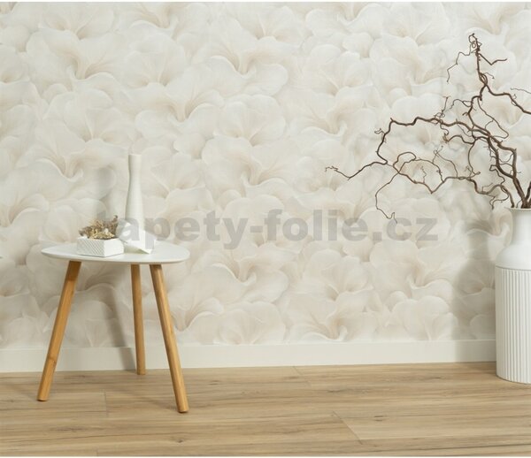 Vliesové tapety na zeď GMK Fashion for walls 5 10527-02, rozměr 10,05 m x 0,53 m, florání vzor metalicky krémový, Erismann