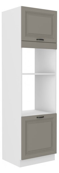 Skříň na vestavné spotřebiče SOPHIA - šířka 60 cm, světle šedá / bílá