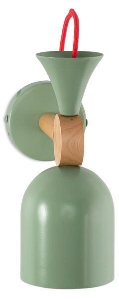 Light for home - Nástěnné svítidlo 60301 "MONTE", 1x60W, E27, olivová, přírodní olše
