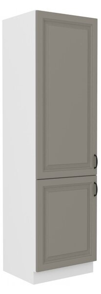 Skříň na vestavnou lednici SOPHIA - šířka 60 cm, světle šedá / bílá