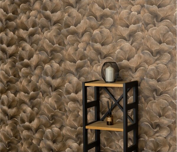 Vliesové tapety na zeď GMK Fashion for walls 5 10527-11, rozměr 10,05 m x 0,53 m, florání vzor metalicky tmavě hnědý, Erismann