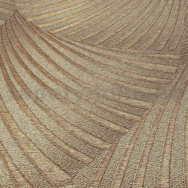 Vliesové tapety na zeď GMK Fashion for walls 5 10525-30, rozměr 10,05 m x 0,53 m, 3D twill zlatý na hnědém podkladu, Erismann