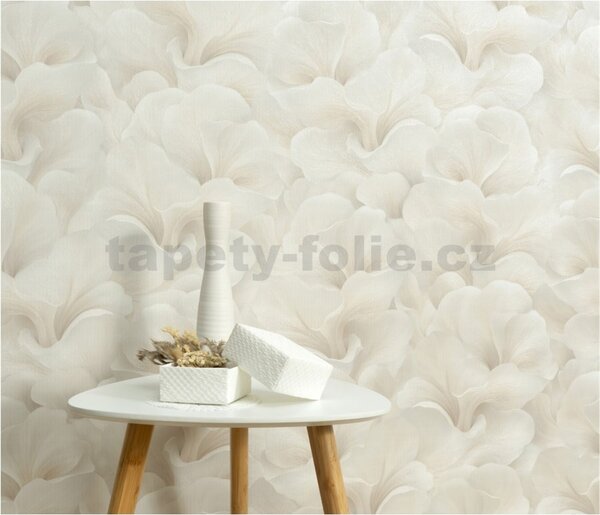 Vliesové tapety na zeď GMK Fashion for walls 5 10527-02, rozměr 10,05 m x 0,53 m, florání vzor metalicky krémový, Erismann