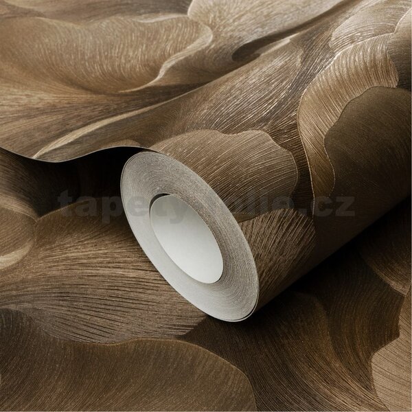 Vliesové tapety na zeď GMK Fashion for walls 5 10527-11, rozměr 10,05 m x 0,53 m, florání vzor metalicky tmavě hnědý, Erismann