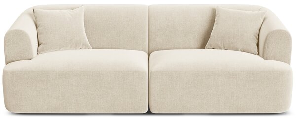-25 % Dny MOMENTI– Cosmopolitan Design Světle béžová sametová trojmístná pohovka Campi 220 cm
