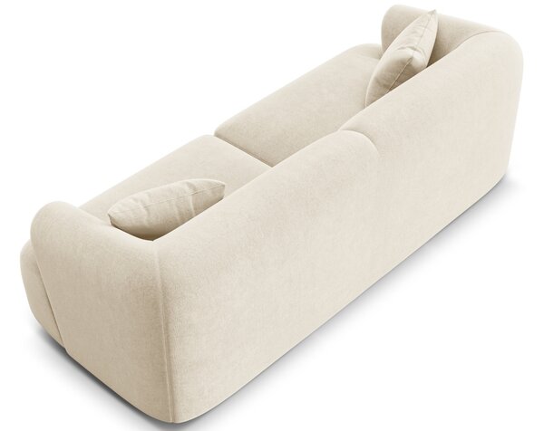 -25 % Dny MOMENTI– Cosmopolitan Design Světle béžová sametová trojmístná pohovka Campi 220 cm