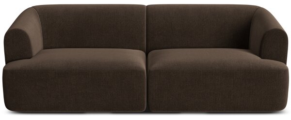 -25 % Dny MOMENTI– Cosmopolitan Design Tmavě hnědá sametová trojmístná pohovka Campi 220 cm