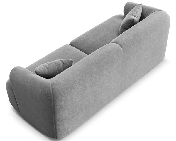 -25 % Dny MOMENTI– Cosmopolitan Design Šedá sametová trojmístná pohovka Campi 220 cm