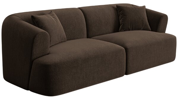 -25 % Dny MOMENTI– Cosmopolitan Design Tmavě hnědá sametová trojmístná pohovka Campi 220 cm