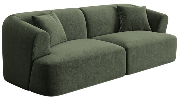 -25 % Dny MOMENTI– Cosmopolitan Design Zelená sametová trojmístná pohovka Campi 220 cm
